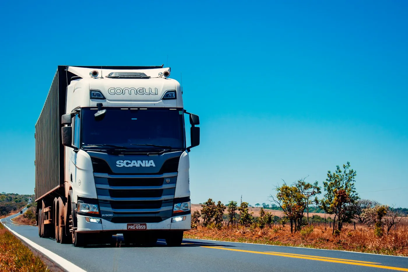 Truck on a motorway