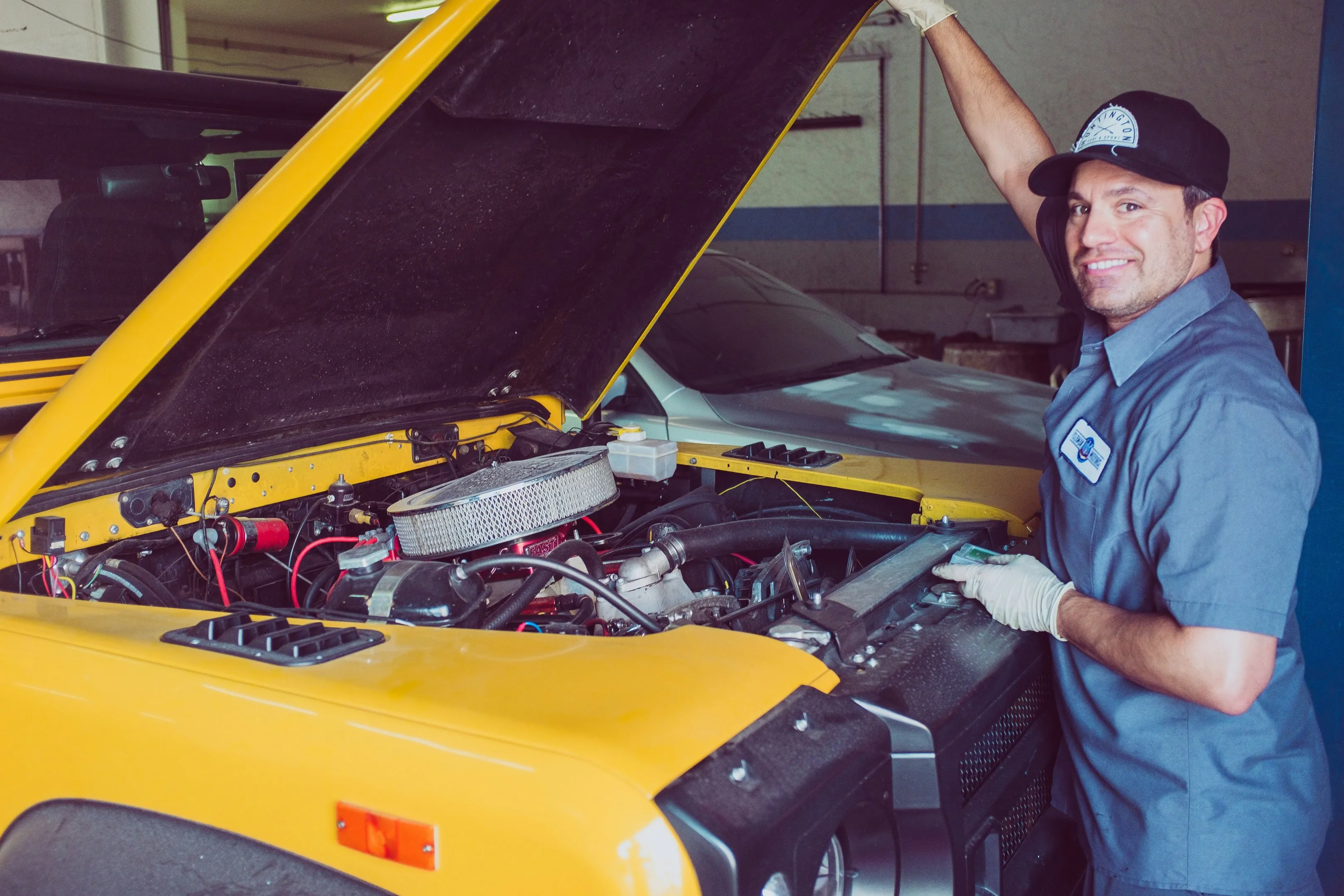 Mechanic in his workshop